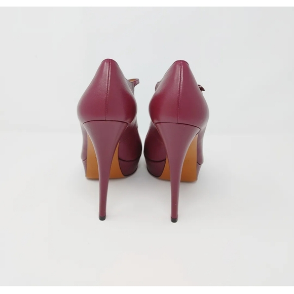 Gucci Leather Peep Toe Mary Jane's Size 36 - Picture 3 of 4
